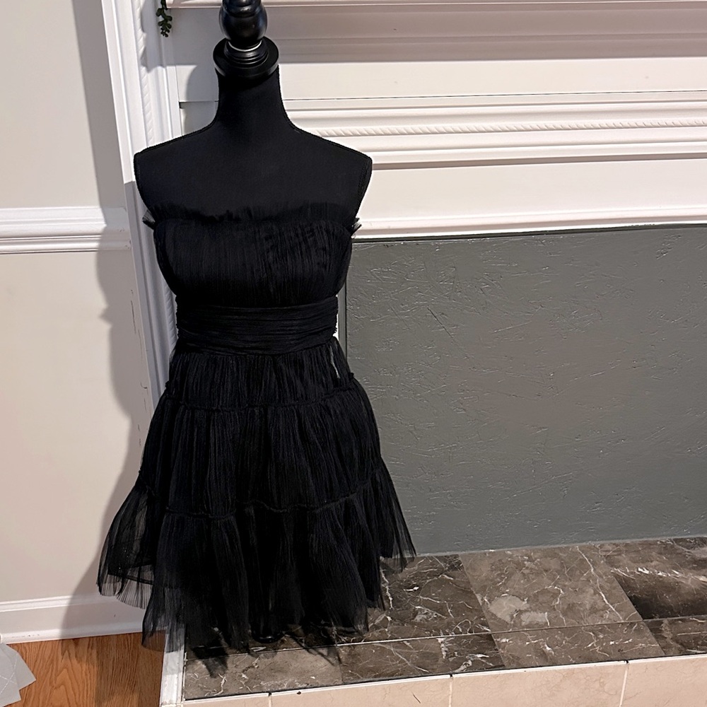 Elegant Black Strapless Dress